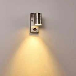 Hofstein Froslev Au&szlig;enwandleuchte LED Chrom, 1-flammig, Bewegungsmelder -Außenleuchten Verkäufe froslev aussenwandleuchte h3339046 do1 14