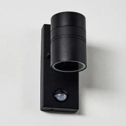 Hofstein Froslev Außenwandleuchte LED Schwarz, 1-flammig, Bewegungsmelder -Außenleuchten Verkäufe froslev aussenwandleuchte h3339060 do1 12