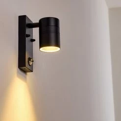Hofstein Froslev Außenwandleuchte LED Schwarz, 1-flammig, Bewegungsmelder -Außenleuchten Verkäufe froslev aussenwandleuchte h3339060 do1 2