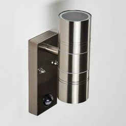 Hofstein Froslev Wandleuchte LED Chrom, 2-flammig, Bewegungsmelder -Außenleuchten Verkäufe froslev wandleuchte h3339602 do1 12