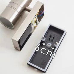 Hofstein Froslev Wandleuchte LED Chrom, 2-flammig, Bewegungsmelder -Außenleuchten Verkäufe froslev wandleuchte h3339602 do1 15