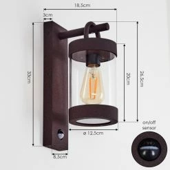 Hofstein Fulham Außenwandleuchte Rostfarben, Braun, 1-flammig, Bewegungsmelder 15 Hofstein Fulham Außenwandleuchte Rostfarben, Braun, 1-flammig, Bewegungsmelder -Außenleuchten Verkäufe fulham aussenwandleuchte h3415030 3