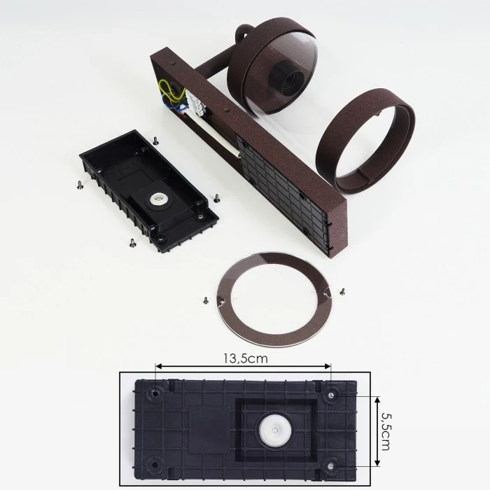 Hofstein Fulham Außenwandleuchte Rostfarben, Braun, 1-flammig, Bewegungsmelder 5 Hofstein Fulham Außenwandleuchte Rostfarben, Braun, 1-flammig, Bewegungsmelder – Bild 5