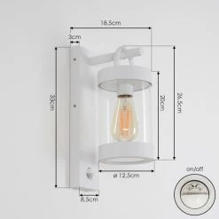 Hofstein Fulham Außenwandleuchte Weiß, 1-flammig, Bewegungsmelder -Außenleuchten Verkäufe fulham aussenwandleuchte h3415061 3