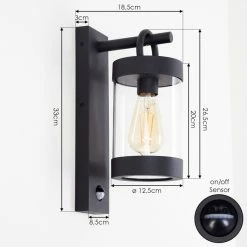 Hofstein Fulham Außenwandleuchte Anthrazit, 1-flammig, Bewegungsmelder 15 Hofstein Fulham Außenwandleuchte Anthrazit, 1-flammig, Bewegungsmelder -Außenleuchten Verkäufe fulham aussenwandleuchte h3415078 3