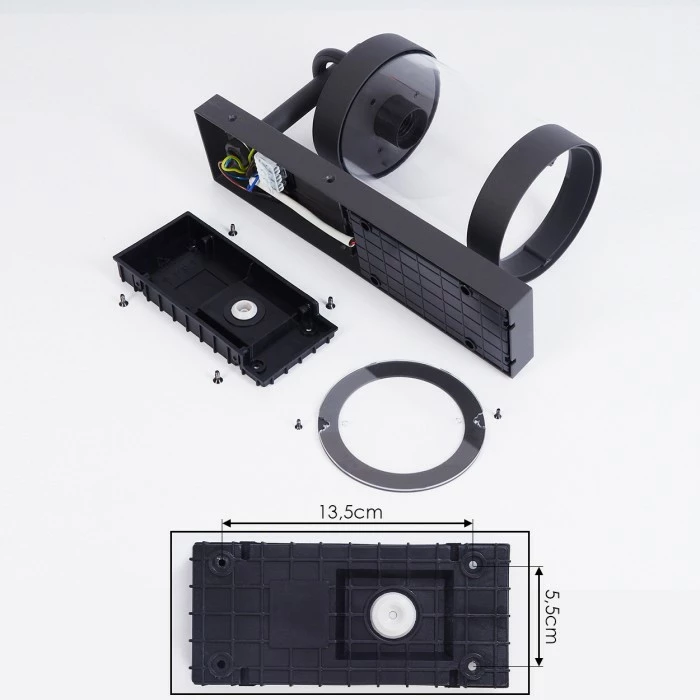 Hofstein Fulham Außenwandleuchte Anthrazit, 1-flammig, Bewegungsmelder 5 Hofstein Fulham Außenwandleuchte Anthrazit, 1-flammig, Bewegungsmelder – Bild 5