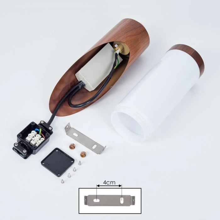 Hofstein Gaborone Außenwandleuchte Braun, Holzoptik, 1-flammig, Bewegungsmelder 5 Hofstein Gaborone Außenwandleuchte Braun, Holzoptik, 1-flammig, Bewegungsmelder – Bild 5