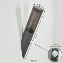 Hofstein Gaborone Außenwandleuchte Anthrazit, 1-flammig, Bewegungsmelder -Außenleuchten Verkäufe gaborone aussenwandleuchte h3611524 3