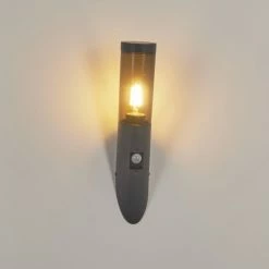 Hofstein Gaborone Außenwandleuchte Anthrazit, 1-flammig, Bewegungsmelder -Außenleuchten Verkäufe gaborone aussenwandleuchte h3611524 7