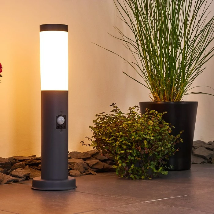 Hofstein Gaborone Wegeleuchte Anthrazit, 1-flammig, Bewegungsmelder 12 Hofstein Gaborone Wegeleuchte Anthrazit, 1-flammig, Bewegungsmelder – Bild 12