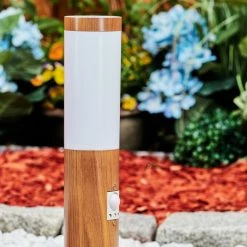 Hofstein Gaborone Wegeleuchte Braun, Holzoptik, 1-flammig, Bewegungsmelder -Außenleuchten Verkäufe gaborone wegeleuchte h3558225 11