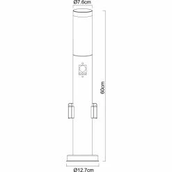 Globo BOSTON Wegeleuchte Anthrazit, 1-flammig, Bewegungsmelder -Außenleuchten Verkäufe globo boston wegeleuchte 3158aks 4