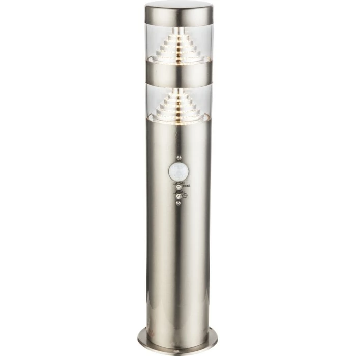 Globo Celio Wegeleuchte LED Silber, 1-flammig, Bewegungsmelder 2 Globo Celio Wegeleuchte LED Silber, 1-flammig, Bewegungsmelder – Bild 2