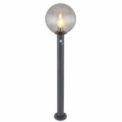 Globo HEDWIG Wegeleuchte Anthrazit, 1-flammig, Bewegungsmelder