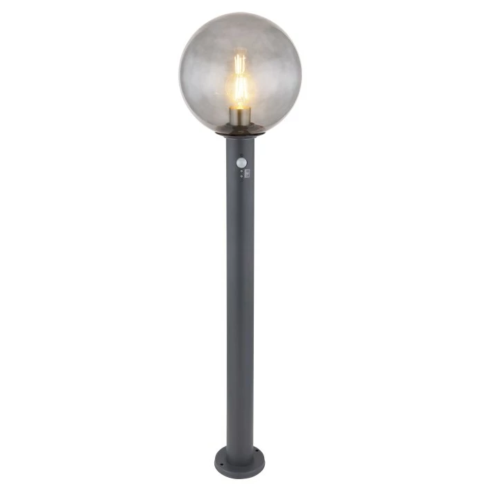 Globo HEDWIG Wegeleuchte Anthrazit, 1-flammig, Bewegungsmelder 1 Globo HEDWIG Wegeleuchte Anthrazit, 1-flammig, Bewegungsmelder