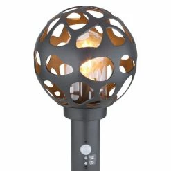 Globo HILARIO Wegeleuchte Anthrazit, 1-flammig, Bewegungsmelder -Außenleuchten Verkäufe globo hilario wegeleuchte 31806s 3