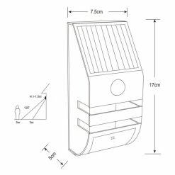 Globo LOGAN Solarleuchte LED Schwarz, 2-flammig, Bewegungsmelder -Außenleuchten Verkäufe globo logan solarleuchte 334812 10