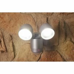 Globo RADIATOR II Strahler Silber, 2-flammig, Bewegungsmelder -Außenleuchten Verkäufe globo radiator ii strahler 34105 2s do1 4