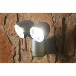 Globo RADIATOR II Strahler Silber, 2-flammig, Bewegungsmelder -Außenleuchten Verkäufe globo radiator ii strahler 34105 2s do1 6