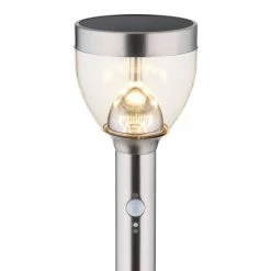 Globo Solar-Wegeleuchte LED Edelstahl, 20-flammig, Bewegungsmelder -Außenleuchten Verkäufe globo solar wegeleuchte 33436 4