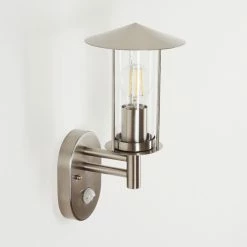 Hofstein Gray Außenwandleuchte Edelstahl, 1-flammig, Bewegungsmelder -Außenleuchten Verkäufe gray aussenwandleuchte h3597170 7