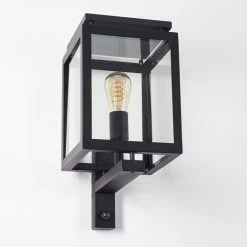 Hofstein Greensboro Aussenwandleuchte Schwarz, 1-flammig, Bewegungsmelder -Außenleuchten Verkäufe greensboro aussenwandleuchte h3369265 15