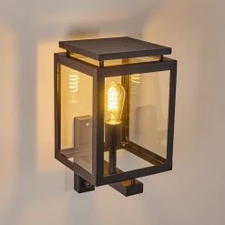 Hofstein Greensboro Aussenwandleuchte Schwarz, 1-flammig, Bewegungsmelder -Außenleuchten Verkäufe greensboro aussenwandleuchte h3369265 17