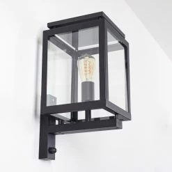 Hofstein Greensboro Aussenwandleuchte Schwarz, 1-flammig, Bewegungsmelder -Außenleuchten Verkäufe greensboro aussenwandleuchte h3369265 18