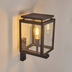 Hofstein Greensboro Aussenwandleuchte Schwarz, 1-flammig, Bewegungsmelder -Außenleuchten Verkäufe greensboro aussenwandleuchte h3369265 3