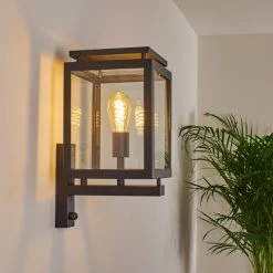 Hofstein Greensboro Aussenwandleuchte Schwarz, 1-flammig, Bewegungsmelder -Außenleuchten Verkäufe greensboro aussenwandleuchte h3369265 7