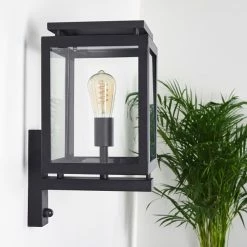 Hofstein Greensboro Aussenwandleuchte Schwarz, 1-flammig, Bewegungsmelder -Außenleuchten Verkäufe greensboro aussenwandleuchte h3369265 8