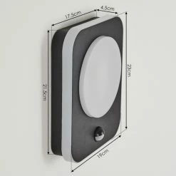 Hofstein Haga Außenwandleuchte LED Schwarz, 1-flammig, Bewegungsmelder -Außenleuchten Verkäufe haga aussenwandleuchte h3438312 3