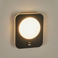 Hofstein Haga Außenwandleuchte LED Schwarz, 1-flammig, Bewegungsmelder -Außenleuchten Verkäufe haga aussenwandleuchte h3438312 8