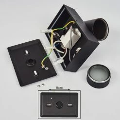 Hofstein Hakamken Außenwandleuchte Schwarz, 1-flammig, Bewegungsmelder -Außenleuchten Verkäufe hakamken aussenwandleuchte h3548035 4