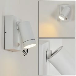 Hofstein Hakamken Außenwandleuchte Weiß, 1-flammig, Bewegungsmelder