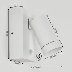 Hofstein Hakamken Außenwandleuchte Weiß, 1-flammig, Bewegungsmelder -Außenleuchten Verkäufe hakamken aussenwandleuchte h3548059 3