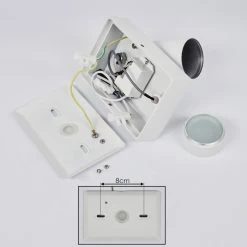 Hofstein Hakamken Außenwandleuchte Weiß, 1-flammig, Bewegungsmelder -Außenleuchten Verkäufe hakamken aussenwandleuchte h3548059 4