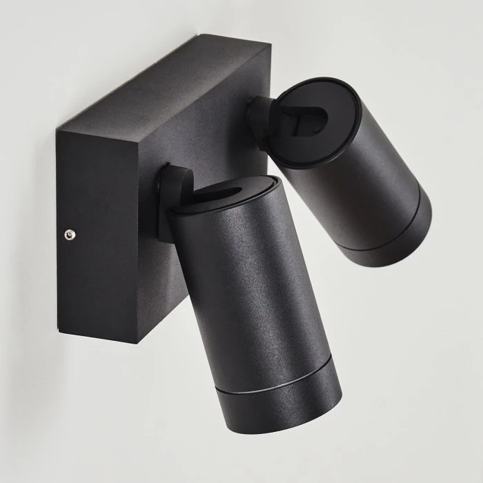 Hofstein Hakamken Außenwandleuchte Schwarz, 2-flammig, Bewegungsmelder 11 Hofstein Hakamken Außenwandleuchte Schwarz, 2-flammig, Bewegungsmelder – Bild 11