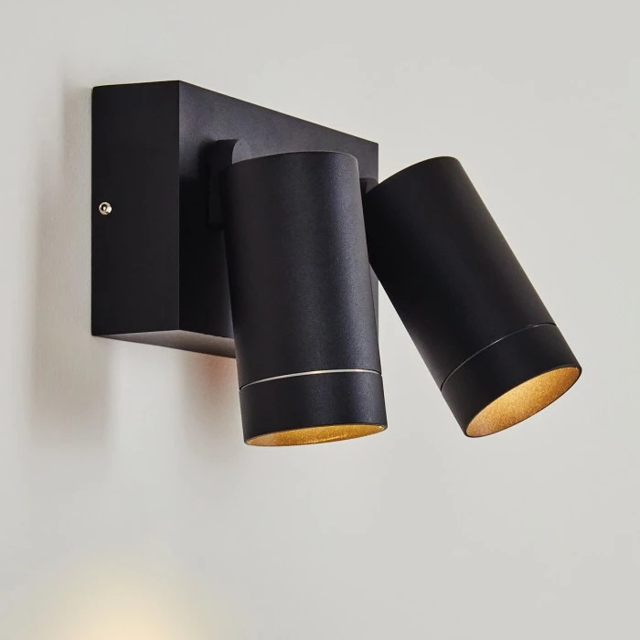 Hofstein Hakamken Außenwandleuchte Schwarz, 2-flammig, Bewegungsmelder 12 Hofstein Hakamken Außenwandleuchte Schwarz, 2-flammig, Bewegungsmelder – Bild 12