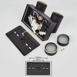 Hofstein Hakamken Außenwandleuchte Schwarz, 2-flammig, Bewegungsmelder 16 Hofstein Hakamken Außenwandleuchte Schwarz, 2-flammig, Bewegungsmelder -Außenleuchten Verkäufe hakamken aussenwandleuchte h3548080 4