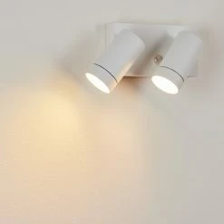 Hofstein Hakamken Außenwandleuchte Weiß, 2-flammig, Bewegungsmelder -Außenleuchten Verkäufe hakamken aussenwandleuchte h3548103 8