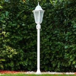 Hofstein Hongkong Frost Au&szlig;enstehleuchte Wei&szlig;, 1-flammig, Bewegungsmelder -Außenleuchten Verkäufe hongkong frost aussenstehleuchte h3022962 4