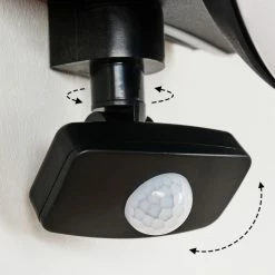 Hofstein Kalfhaga Außenwandleuchte Schwarz, Weiß, 1-flammig, Bewegungsmelder -Außenleuchten Verkäufe kalfhaga aussenwandleuchte h3421079 5