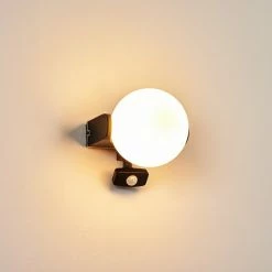 Hofstein Kalfhaga Außenwandleuchte Schwarz, Weiß, 1-flammig, Bewegungsmelder -Außenleuchten Verkäufe kalfhaga aussenwandleuchte h3421079 8