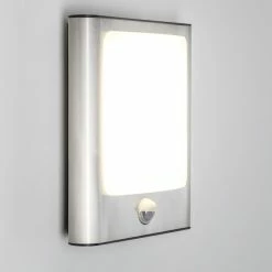 Hofstein Kimola Aussenwandleuchte LED Nickel-Matt, 1-flammig, Bewegungsmelder -Außenleuchten Verkäufe kimola aussenwandleuchte h3022764 2