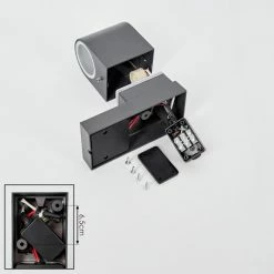 Hofstein Kingstown Au&szlig;enwandleuchte Anthrazit, Transparent, Klar, 1-flammig, Bewegungsmelder -Außenleuchten Verkäufe kingstown aussenwandleuchte h3611401 4