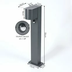 Hofstein Kingstown Wegeleuchte Anthrazit, 1-flammig, Bewegungsmelder -Außenleuchten Verkäufe kingstown wegeleuchte h3581674 3