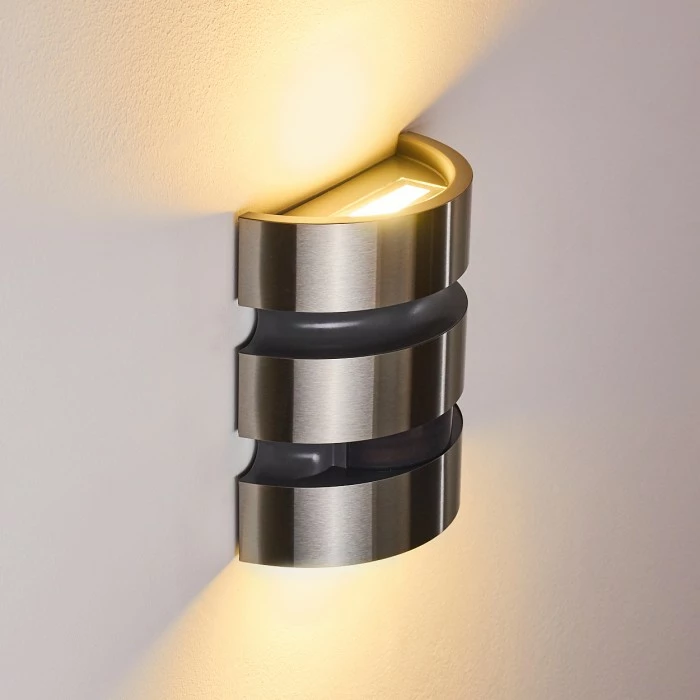 Hofstein Kolding Außenwandleuchte LED Schwarz, Edelstahl, 1-flammig, Bewegungsmelder 8 Hofstein Kolding Außenwandleuchte LED Schwarz, Edelstahl, 1-flammig, Bewegungsmelder – Bild 8