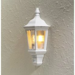 Konstsmide Leuchten Konstsmide Firenze Außenwandleuchte Weiß, 1-flammig, Bewegungsmelder