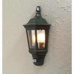 Konstsmide Leuchten Konstsmide Firenze Außenwandleuchte Grün, 1-flammig, Bewegungsmelder